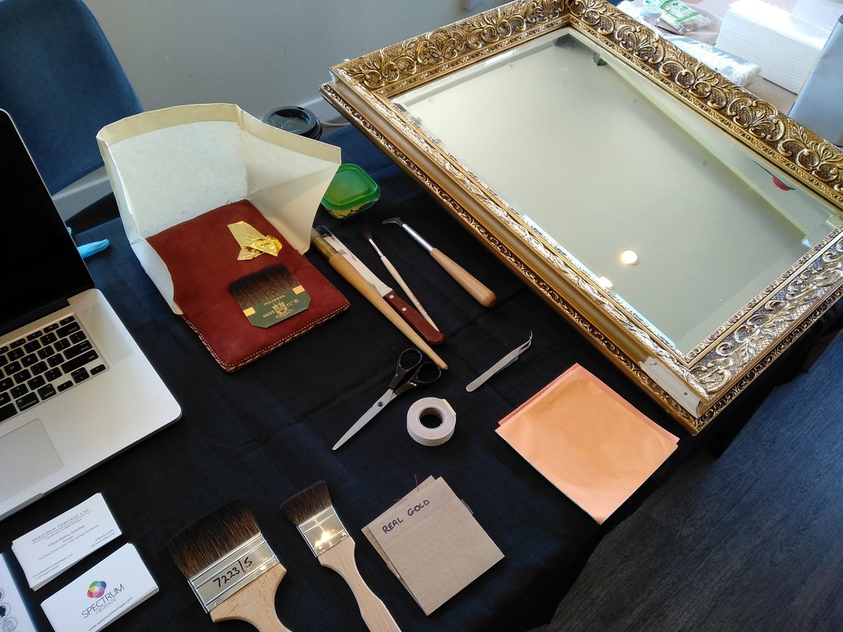 We love gilding. And all the different tools it requires✨ Come see us #gilding today and tomorrow at @CockenzieR! #ELSkillsFest2019 #conservation