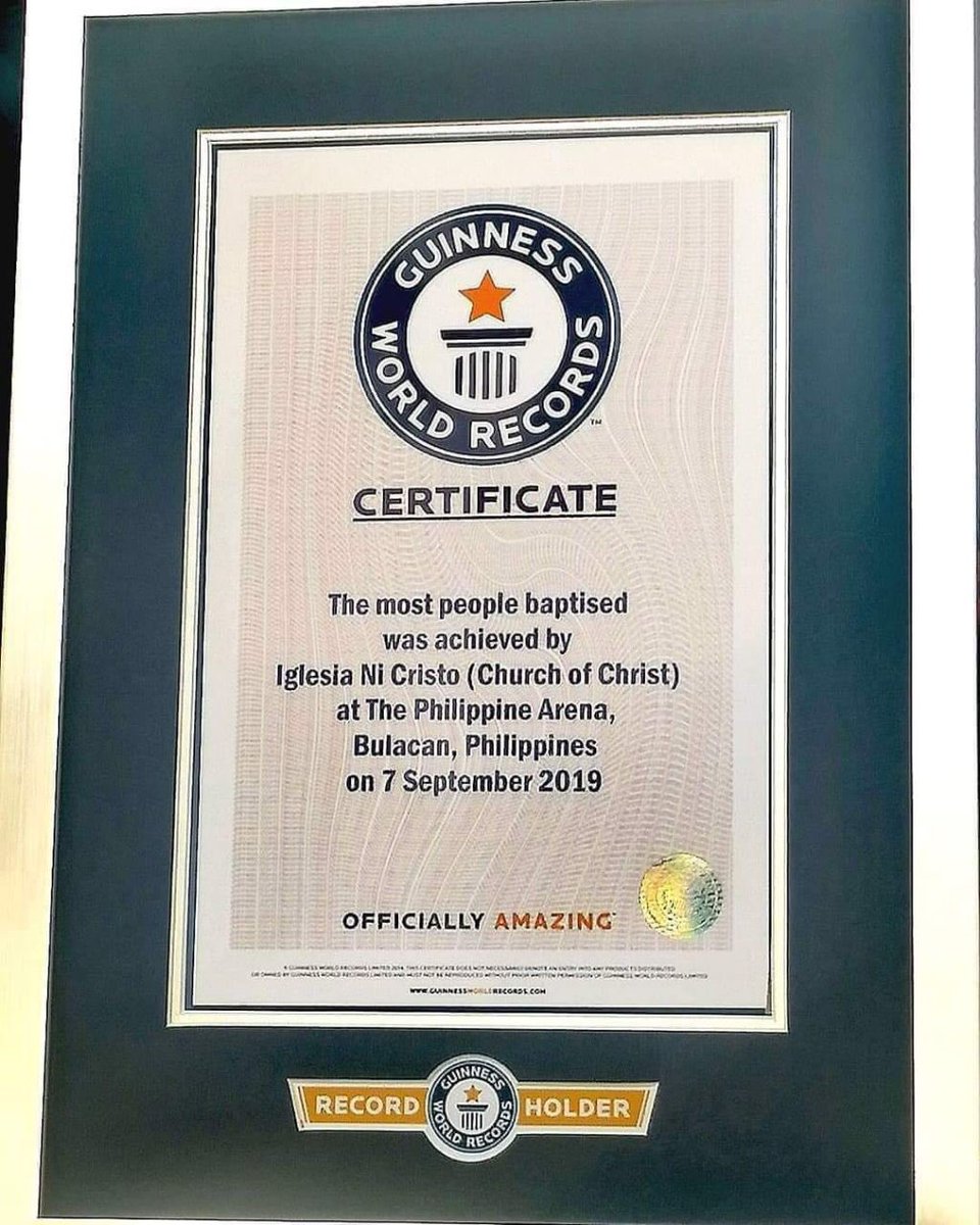 realmarkalvin's tweet photo. WE ARE OFFICIALLY AMAZING

INC Grand Baptism sets new world record for “most people baptized” at 18,272 #INCGrandBaptism2019 #INCGiveGodGlory #EVM10Years

To God be all the glory! https://t.co/h6j0hBK94P