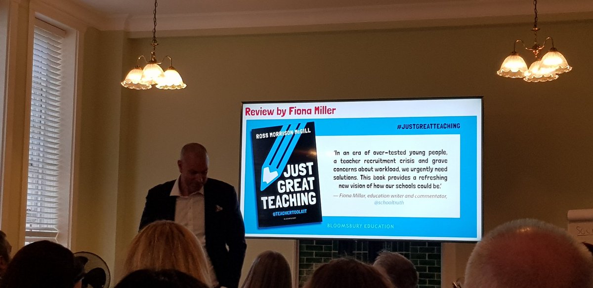 MrsHumanities's tweet image. Enjoying the #JustGreatTeaching book launch @TeacherToolkit
