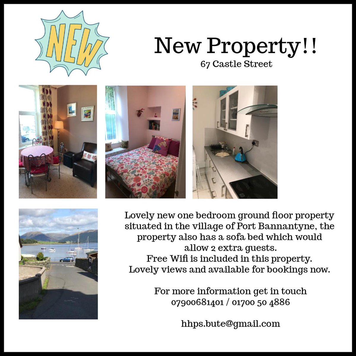 NEW PROPERTY!!

#HHPS #propertyservices #isleofbute #scotland #visitscotland #selfcatering