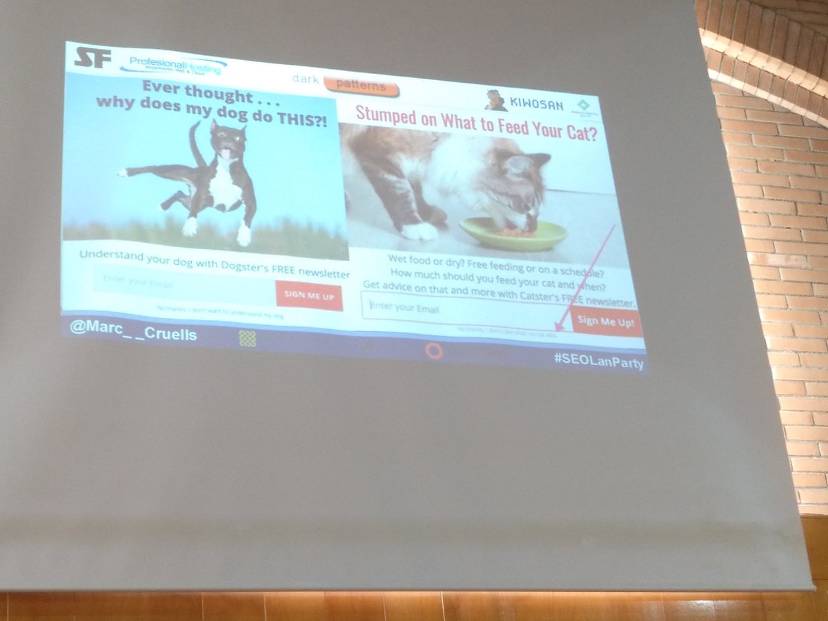 El #profesurfero <a href="/Marc__Cruells/">Marc</a> sabe cómo explicar de forma fácil qué son los #darkpatters.

Aprendiendo en #seolanparty 
#kiwolanseo