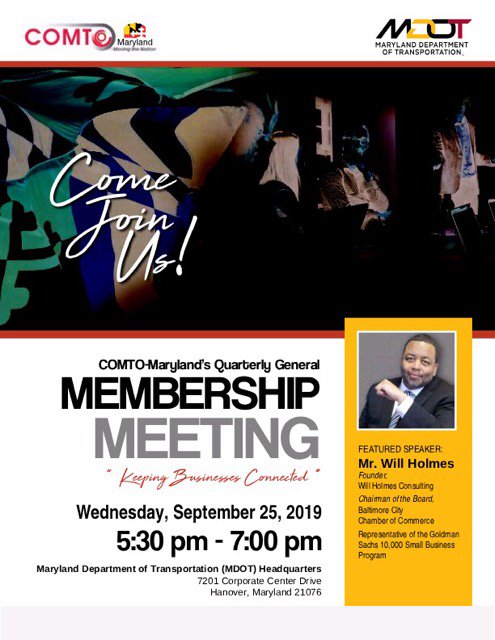 COMTOMd's tweet image. Join COMTO-MD for an awesome event on Keeping Businesses Connected. You don&apos;t want to miss it! @COMTO_National