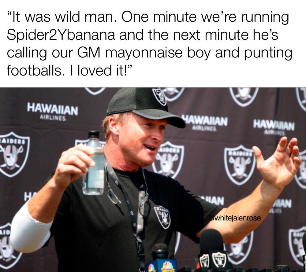Mayonnaise boy?

I'm dead! lol 😂💀

#Steelers #Patriots #Raiders