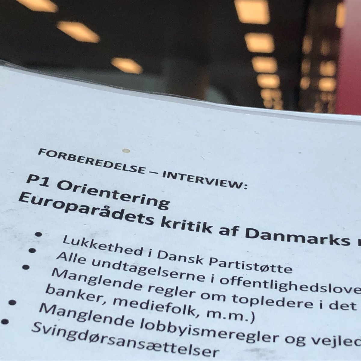 JEOCPH's tweet photo. Klar til @Orientering om Europarådets kritik af Danmarks indsats for at forebygge korruption. #dkpol #dkkorruption @TransparencyDK https://t.co/DS4z9f2lbt