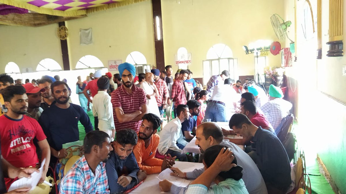 In the #placement drives organised by #DBEE Sangrur  on 6.09.19 at Anand Palace, Bhawanigarh, 573 candidates  were selected. Along with this, 20 candidates were identified for Self-employment and 92 for #SkillTraining. #employers  #employment #SkillDeveloment #PGRKAM #jobseekers
