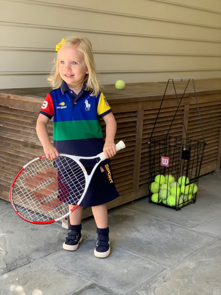 The next generation is ready to watch <a href="/serenawilliams/">Serena Williams</a> rule in the <a href="/usopen/">US Open Tennis</a> finals today! <a href="/RalphLauren/">Ralph Lauren</a> <a href="/WilsonTennis/">Wilson Tennis</a> #girlpower