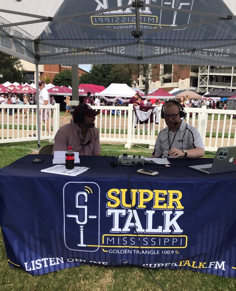 supertalkwkbb's tweet photo. Be sure to listen today at 11:30 on Supertalk 100.9 to The Mississippi Peanut Supply MSU Tailgate Show with Caleb Hamill. https://t.co/h4LqQxDa4O