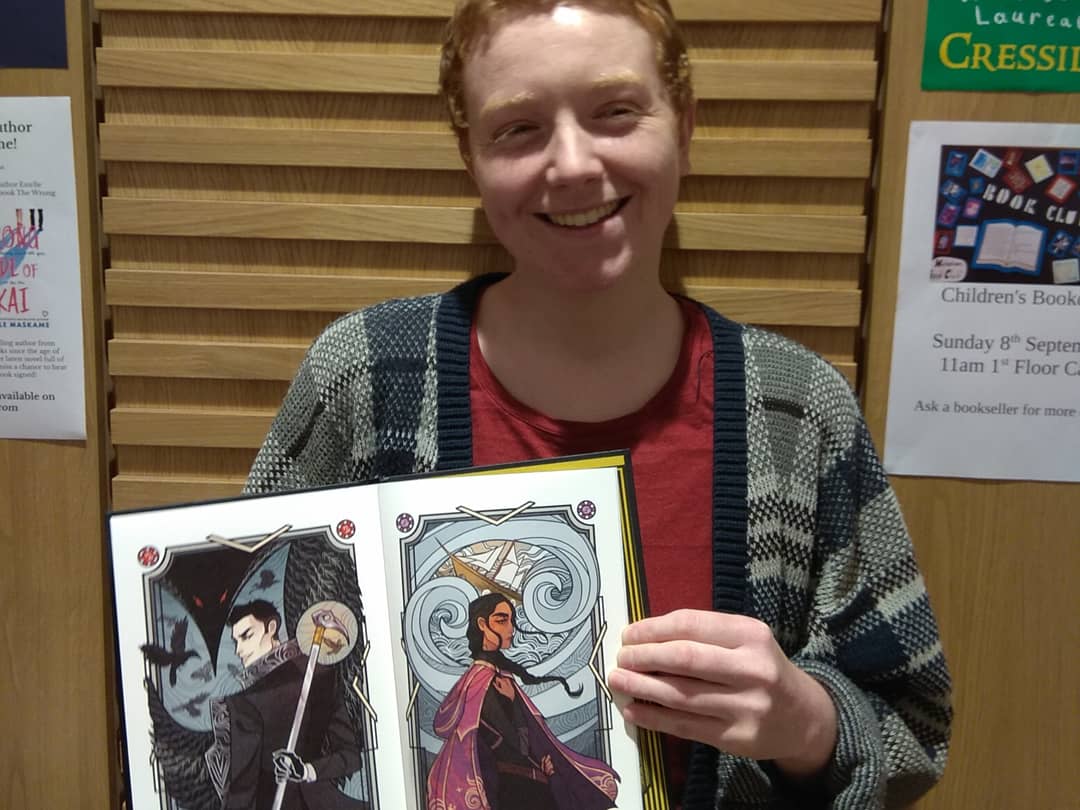 WaterstonesABDN's tweet photo. We are obsessed with anything Leigh Bardugo, but this new collector's edition of Crooked Kingdom is stunning!The book has artwork with each of the characters' star signs - our Jaz matches Inej's Cancer 🎉 The apprentice crow is very excited about this stunning book! https://t.co/HiozKKvNM8