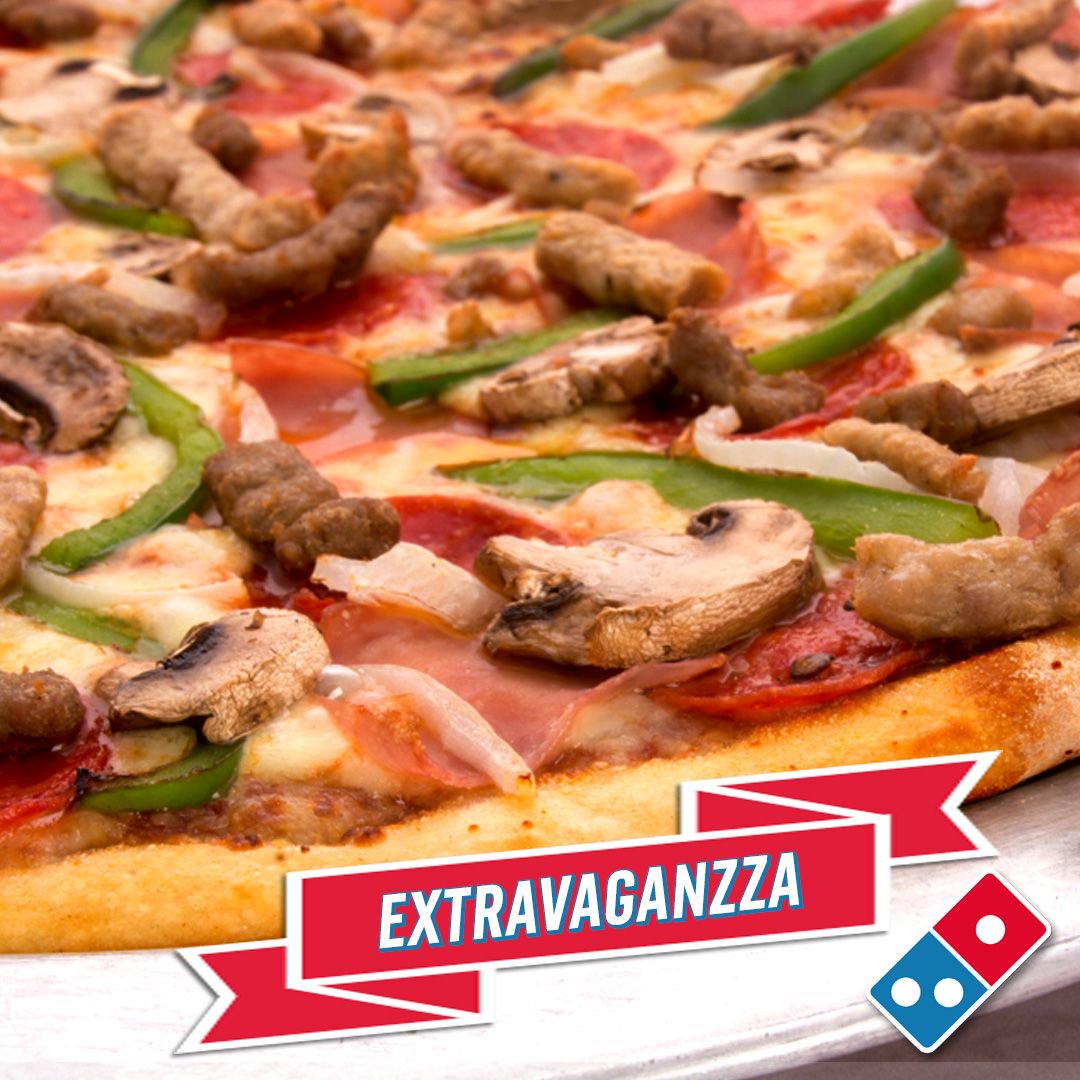dominosve's tweet photo. Dale un break a tu cocina y disfruta de una deliciosa pizza #Extravaganzza

#NadieEntregaMejor #Pizza #Food #Venezuela #Caracas #Delivery https://t.co/3c2SZi8lEX