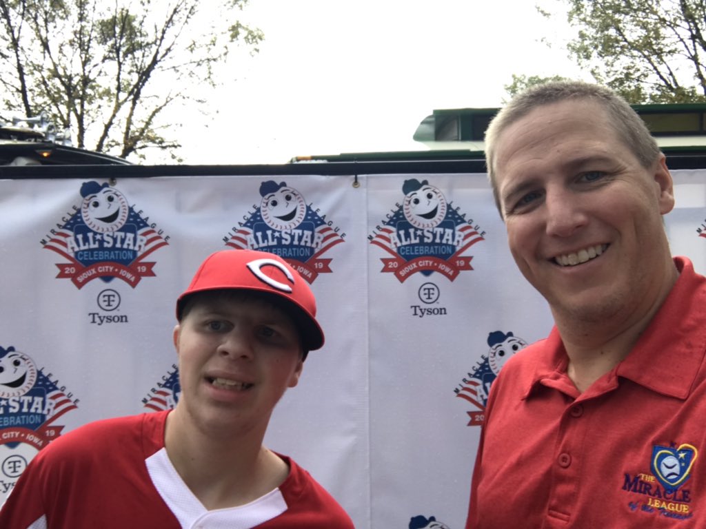 MLoftheTriangle's tweet photo. Micah Capps representing the Miracle League of the Triangle at the Miracle League All-Star Game in Sioux City Iowa. https://t.co/zz3QzuQFbX
