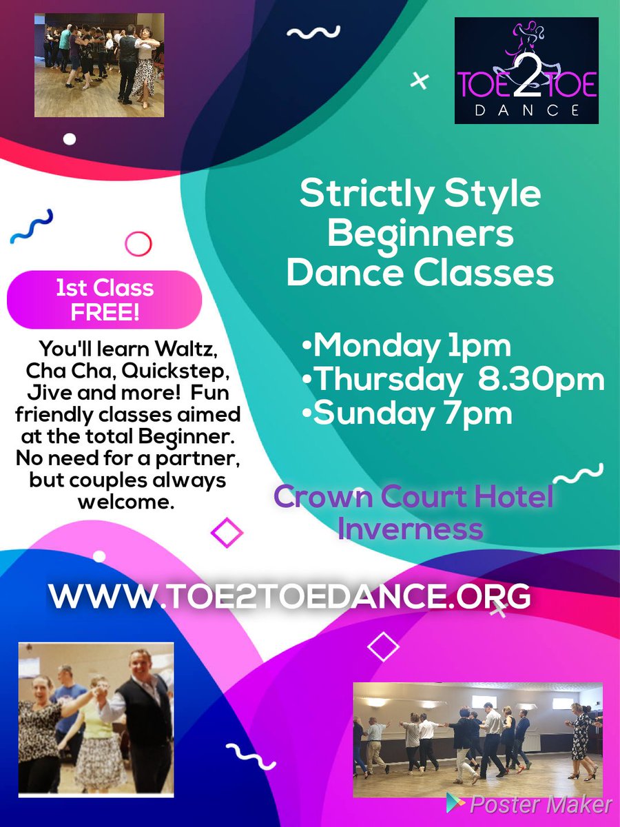 Toe2Toe_Dance's tweet photo. How good was the @bbcstrictly launch show this evening?You could get a head start on this years celebrities and come along to one of our Beginners classes.
Contact us NOW to book your place! ๐คฉ๐บ๐
#Toe2ToeDance #IDTA #IDTAScotand #latin #ballroom #inverness #fun #strictly #dance https://t.co/La6pqXjayW