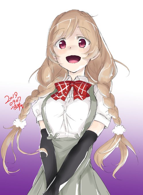 #艦これ版深夜の真剣お絵描き60分一本勝負
#艦これ版真剣お絵描き60分一本勝負_20190907
#峯雲
「おはようございます」
「昨夜はどちらでお泊りでしたか?」 