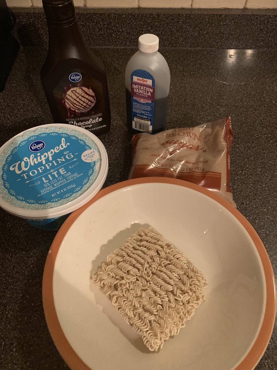 blind_boss's tweet photo. #DormHack Sweet tooth but no oven? Let this chocolate Ramen solve your problem. All you need is a microwave, Ramen, brown sugar, vanilla, chocolate syrup & whipped cream with toppings of your choice. #Cengageba #Ad @CengageLearning https://t.co/sXuaeV6K3u
