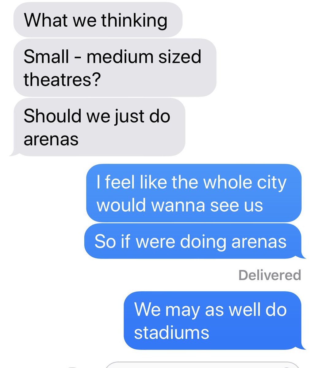 So @calum5SOS and i are thinkin about doing our own tour 😂