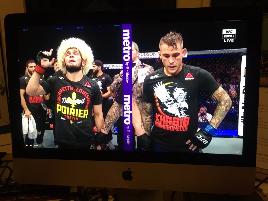 So happy to see some respect between these two lightweights. This division has been full of hatred for so long. Utterly chuffed to see them being absolute professionals. #UFC242 #loveyoupoirier