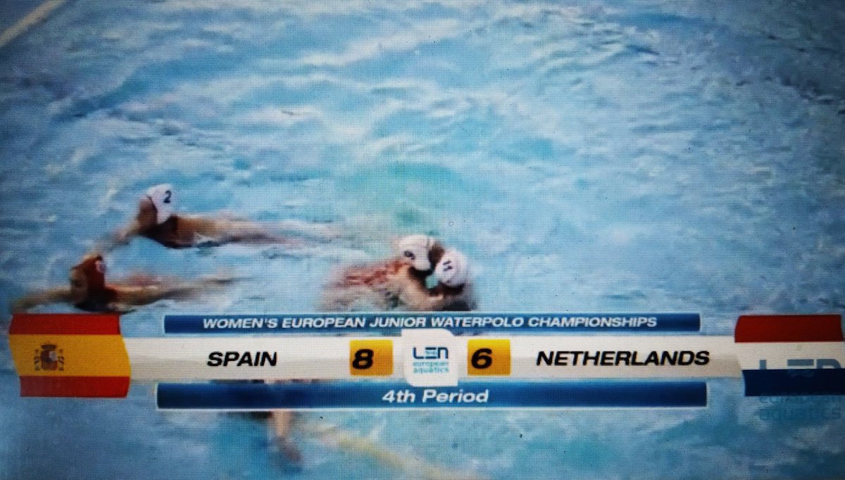 RFEN_Oficial's tweet photo. Brillante triunfo de España ante Holanda por 8-6 en la primera semifinal continental. ¡Estamos en la FINAL del Campeonato de Europa Junior de Waterpolo Femenino en Volos, mañana a las 19,00 hora española @LENaquatics Felicidades, EQUIPO! https://t.co/eqmX86RoAQ