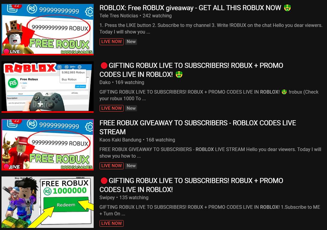 gifting robux live to subscribers