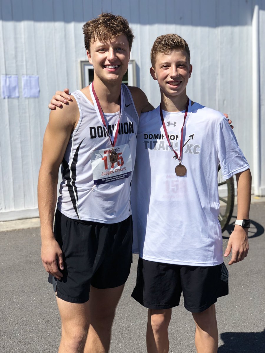 Bringing home a little hardware from beautiful Winchester today! Congrats to our top finishers in the Varsity and JV races: Amir Aougab, Julie Galie, Aaron Foster, and Max Mancuso.   Great job, Titans! #JudgesClassic #PainTrain #LoveYaLuke