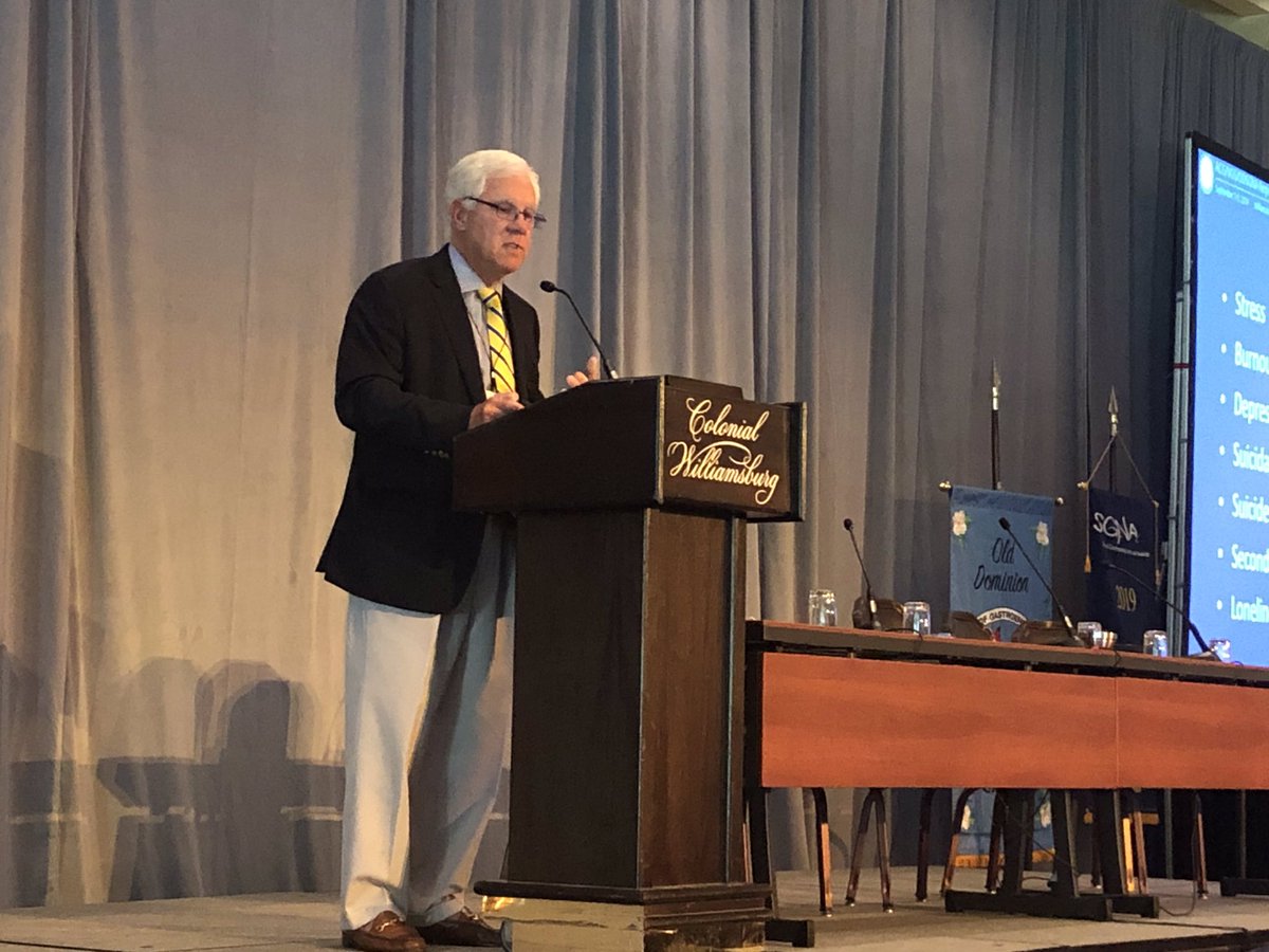 AmyOxentenkoMD's tweet photo. Dr. Ronald Vender, past president of @AmCollegeGastro, giving a powerful talk on the epidemic of #physicianburnout at #ACGRegionalCourse in Williamsburg.
Dr. Vender is someone I have always admired tremendously. A true #HeForShe. Grateful for the opportunities he has provided. https://t.co/Exh8Jy9AlE