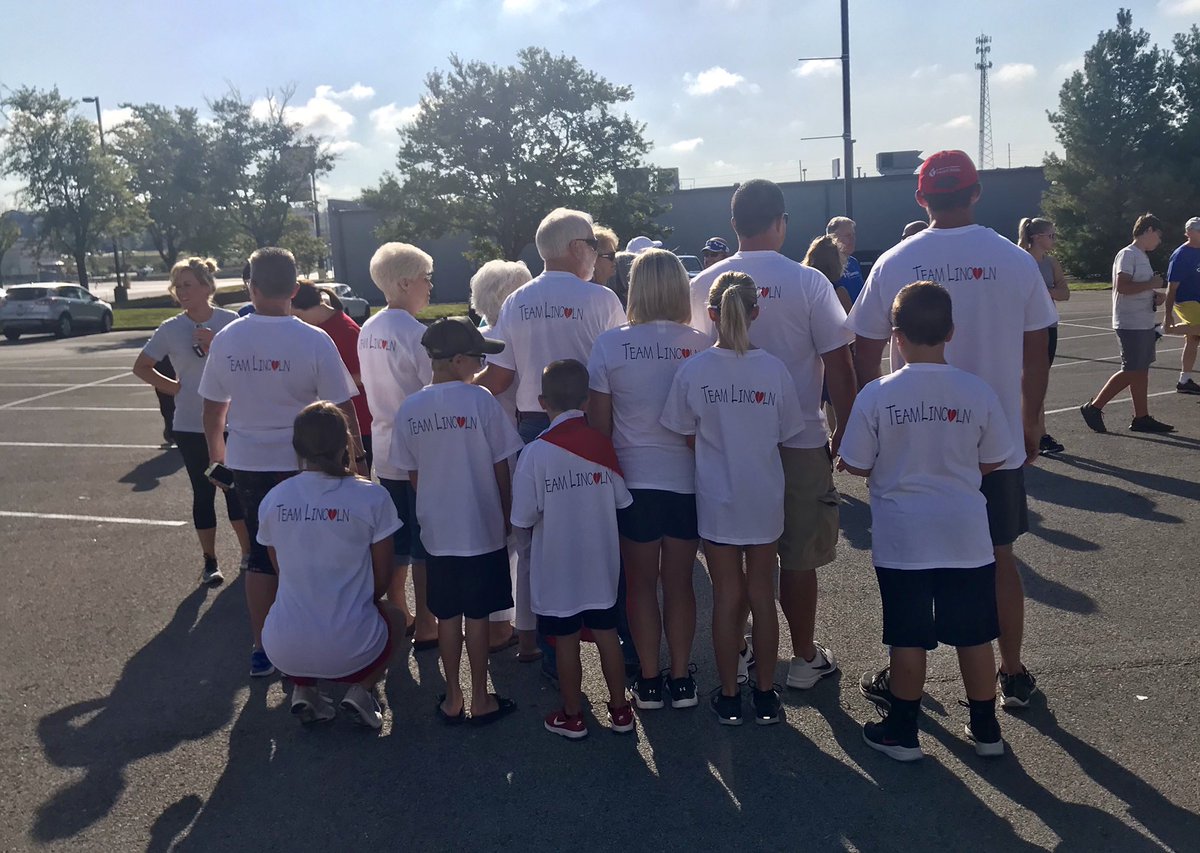 American Heart Association Heart Walk this morning in support of our kindergartener, Lincoln! #TeamLincoln #AmericanHeartAssociation