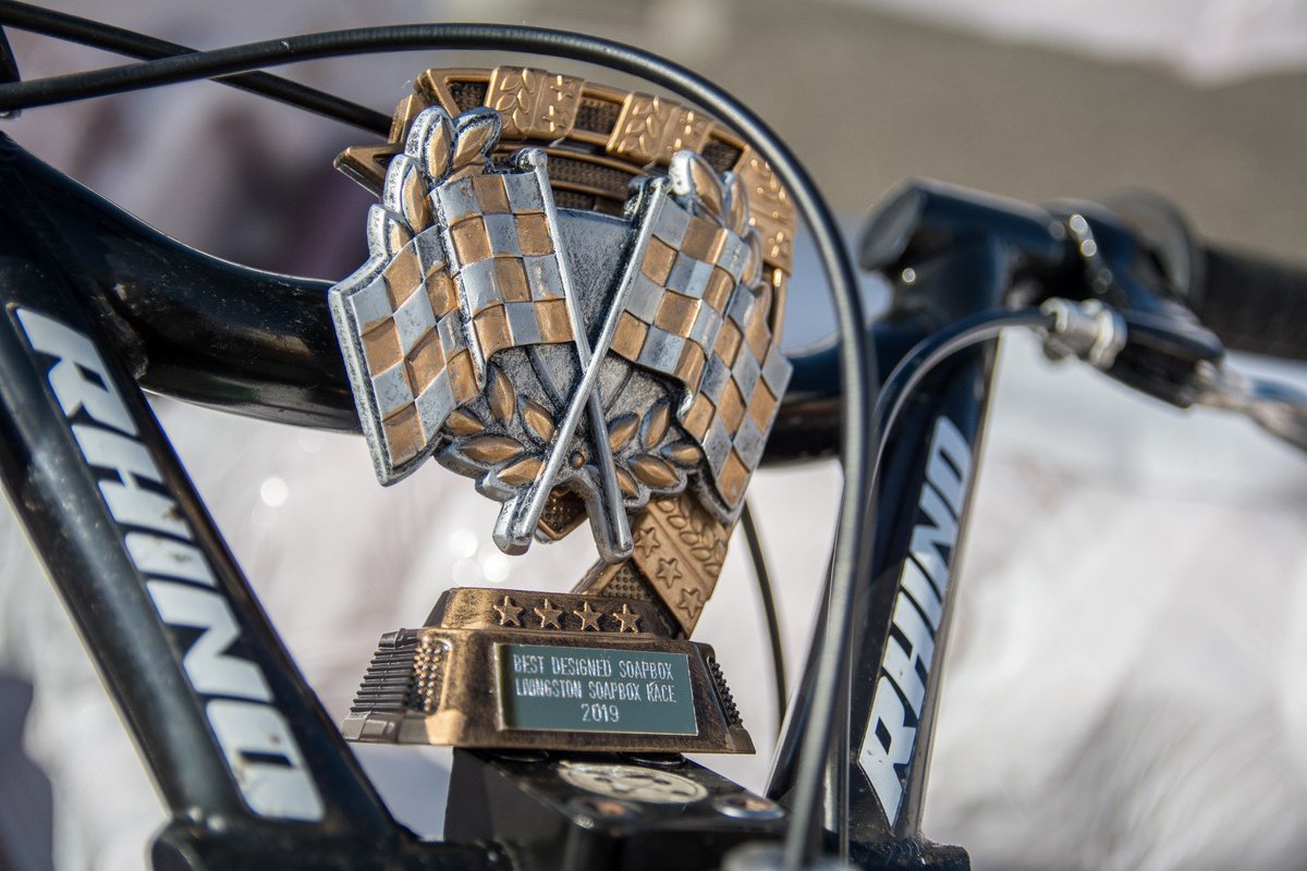 PurdieWorldwide's tweet photo. Little outing today to pick up our trophy for Best Designed Soapbox at the 2019 Livingston Soapbox Race.

Congratulations to all the winners, and to Ian Smith for the organisation, we're already planning for next year!

@ashleyrclark1 @BARremovers @RichardHealey78 - next year? https://t.co/BSHv1Y4zxp