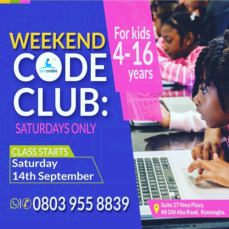 Mikynice1's tweet image. @dee_abay #CodeSaturday#FunSaturday#

#teencoders
#weekendcodeclubs
#PHcodefirst
#Codekids
#GirlsInICT
#STEM
#School
#Club
#PortHarcourt
#PH
#Code
#Child
#saturday