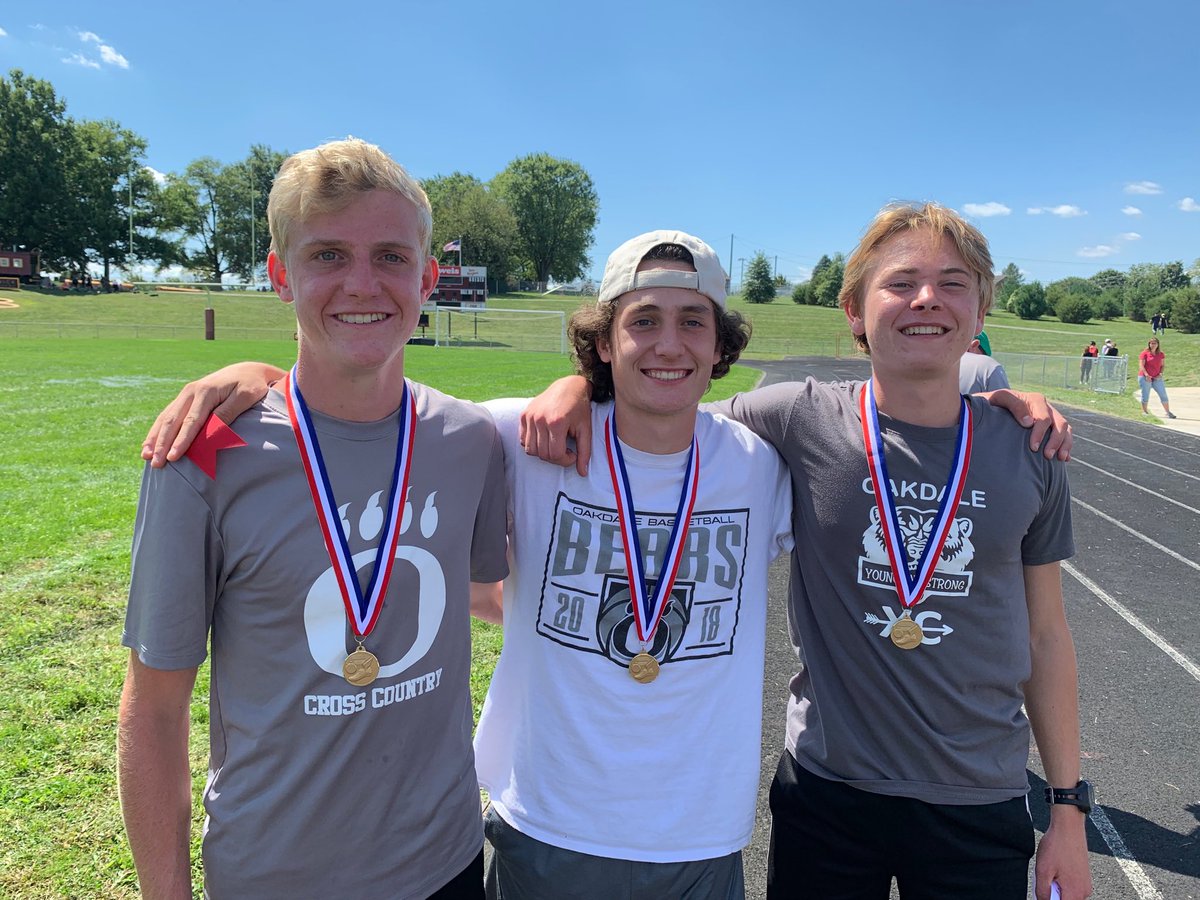 Oakdale boys get 1st, 2nd, and 3rd overall at Brunswick Invite!!   WOW and great job gentlemen!