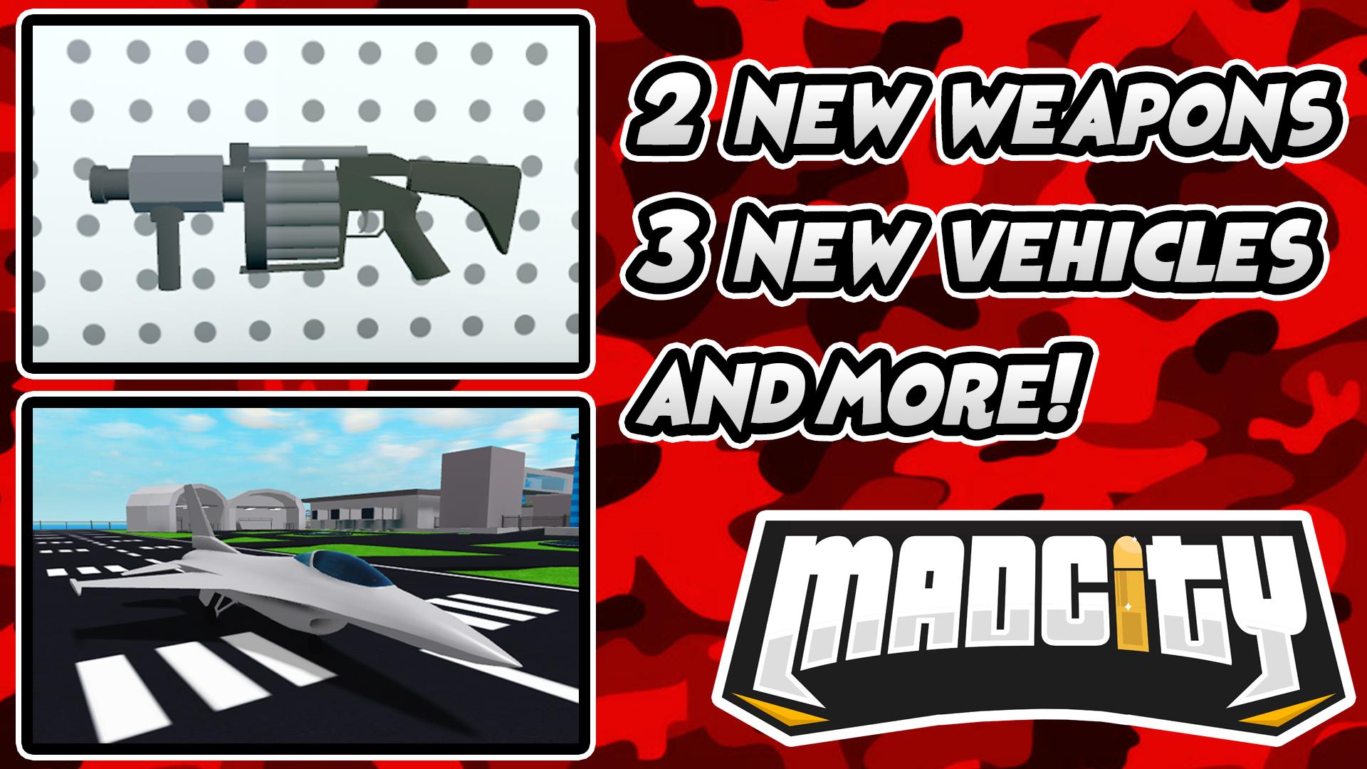 Taylor Sterling On Twitter M32 Grenade Launcher Machete Falcon Bomber Jet Smart Car Police Cruiser Bike Gameplay Tweaks And Bug Exploit Patches Https T Co Oik2rmqka3 Https T Co Hsklrxz8be - all 9 new mad city codes new update/ roblox