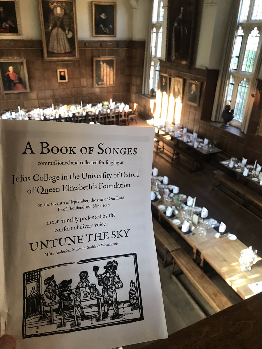 we’re delighted to have been invited to serenade the good folk of @JesusAlumni with some *very serious* music this evening