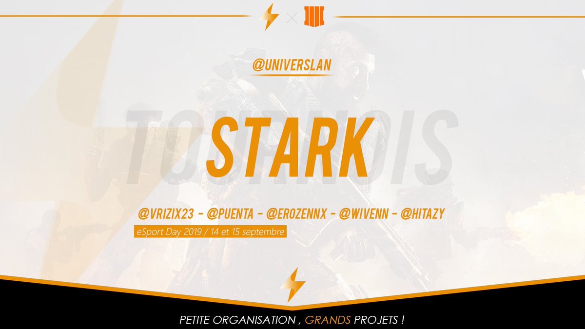 [#CoD] : La rentrée étant terminé il est temps de passer aux choses sérieuses et de reprendre les LANs ! 

🔸Toujours fidèle à nos couleurs, notre roster CoD nous fera donc l’honneur de nous représenter lors de l’<a href="/universlan/">Univers Lan #Esportpassion</a> la semaine prochaine pour un ultime évènement #BO4⚡️
