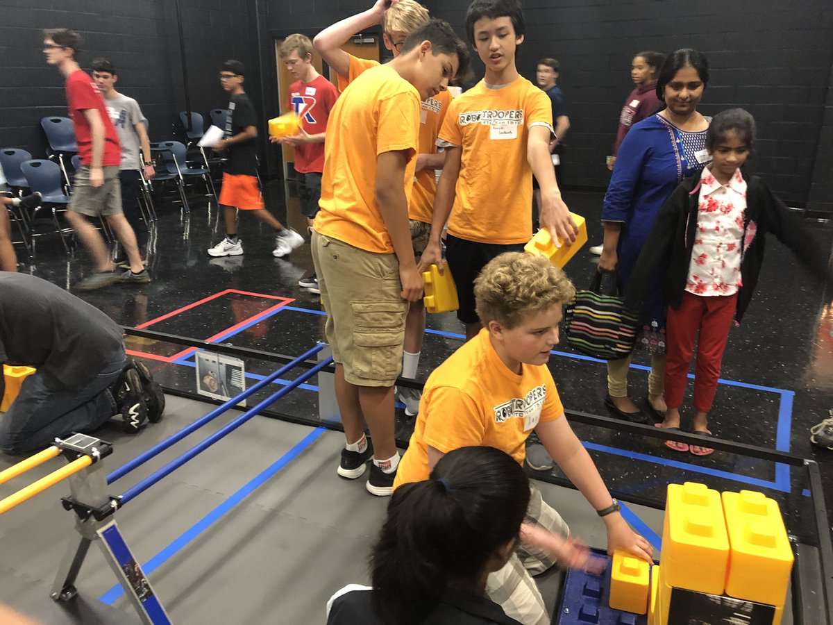 we’re at a mini kickoff held by titan robotics, just saw the game reveal and the field and were full of ideas! #ftc #gamereveal #kickoff2019 <a href="/frc5587/">Titan Robotics - FRC 5587</a>