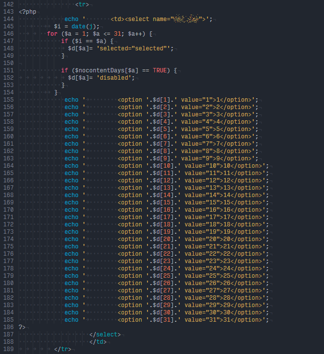 Ashot_'s tweet photo. Date picker in production PHP code https://t.co/D80UUuGvcd