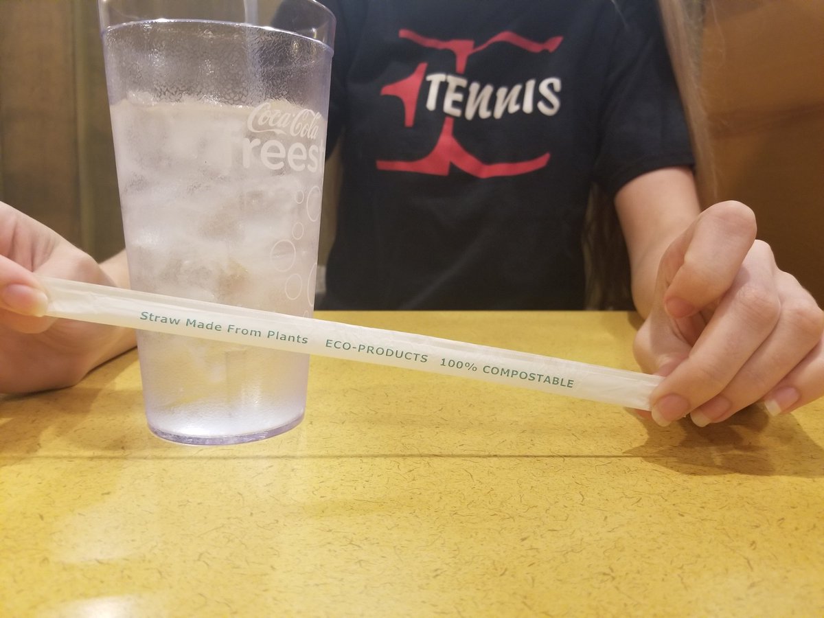 echsechoclub's tweet photo. We were super impressed to learn that LaRosa's (Harrison location) uses plant based straws instead of plastic!! They are 100% compostable!! https://t.co/xlVwKS5T5P