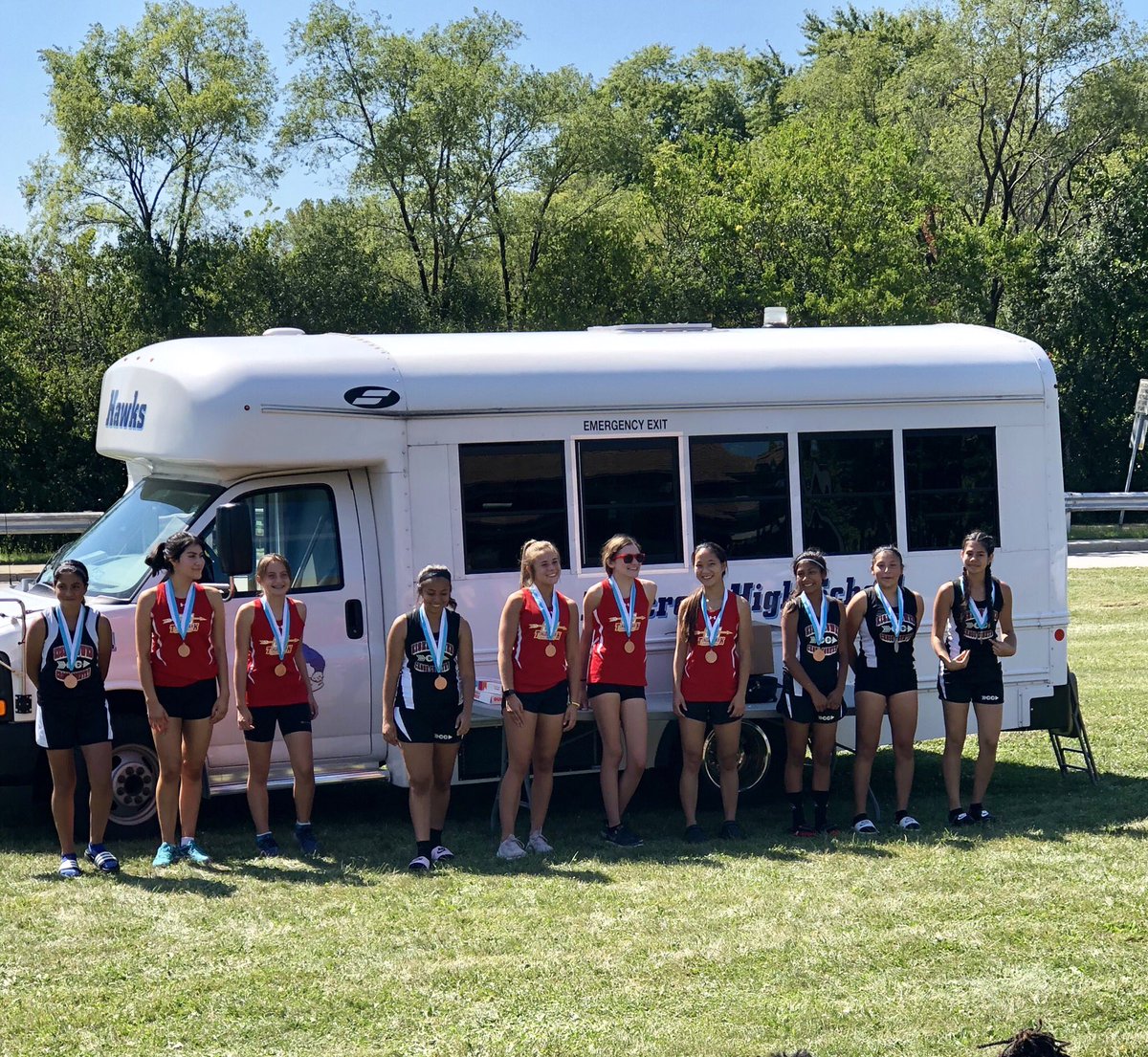 TPTitansGirlsXC's tweet photo. Great job at the Hillcrest Invite today!
Mercedez Sanchez took 6th in the Frosh/Soph race!
We had 5 runners in the Top Ten for Varsity!!
4th Jessica Hultman. 
5th Danielle Brogan. 
6th Gabi Guerra. 
8th Chloe Shapkauski. 
9th Olivia Castillo
#WeRunForFun #MightyTitans https://t.co/JpIWxdR6Sw