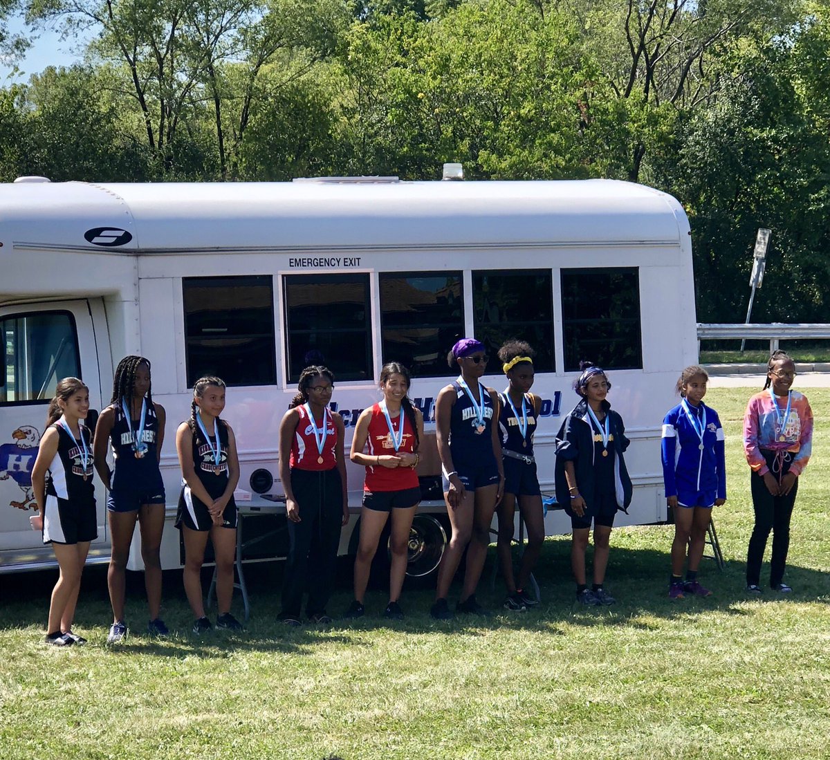 TPTitansGirlsXC's tweet photo. Great job at the Hillcrest Invite today!
Mercedez Sanchez took 6th in the Frosh/Soph race!
We had 5 runners in the Top Ten for Varsity!!
4th Jessica Hultman. 
5th Danielle Brogan. 
6th Gabi Guerra. 
8th Chloe Shapkauski. 
9th Olivia Castillo
#WeRunForFun #MightyTitans https://t.co/JpIWxdR6Sw