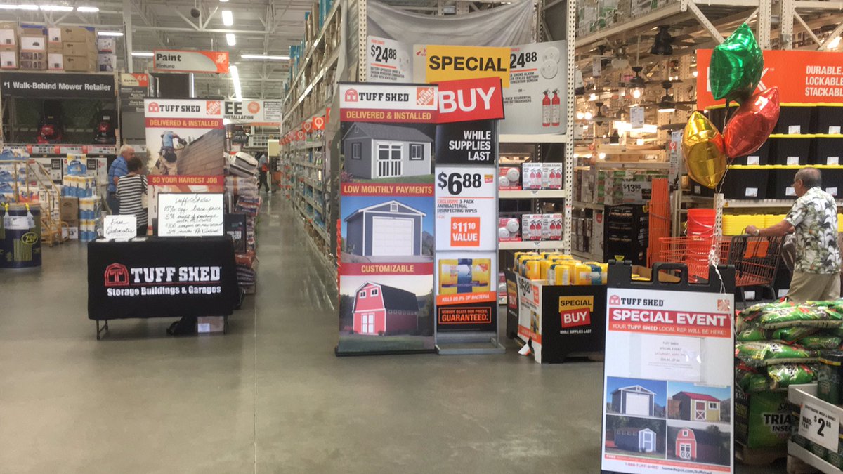 ChappellLenny's tweet photo. Join me at the Home Depot at Steamboat Pkwy in Reno.  The last weekend for great deals on Tuff Sheds. https://t.co/PbmPevrkUy