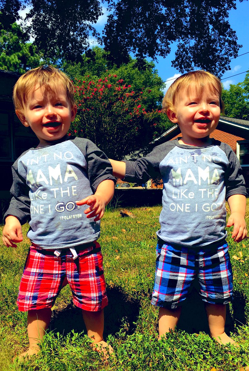 TheDeighanTwins's tweet photo. Got our first T-Shirts from @ClosetPeanuts! We encourage all parents to check out these wonderful people!                          Ain’t no momma like the one I got!   #Twins #identical #swag #twinswag https://t.co/7COwle4QIj