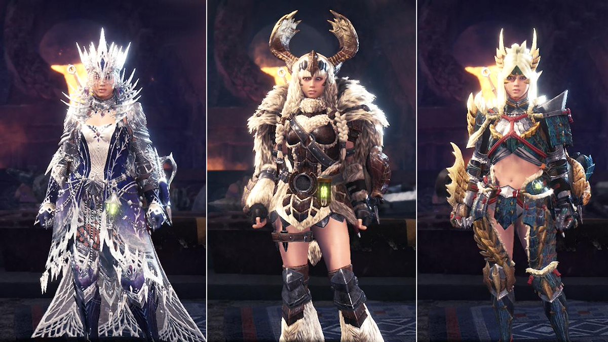 MHW Iceborne All Female Armors ►. pic.twitter.com/uZnX3vYJPB. youtu.be/2tym...