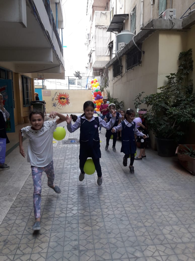 nalhasan1's tweet photo. After a tough summer break full of security incidents @UNRWA launched the school year at Ein Hilweh #refugee camp. A day full of fun and psycho_ social support activities. Books and stationary were given to students 
#Education_is_our_oxygen
@GEMReport https://t.co/6DpGKeCDxH