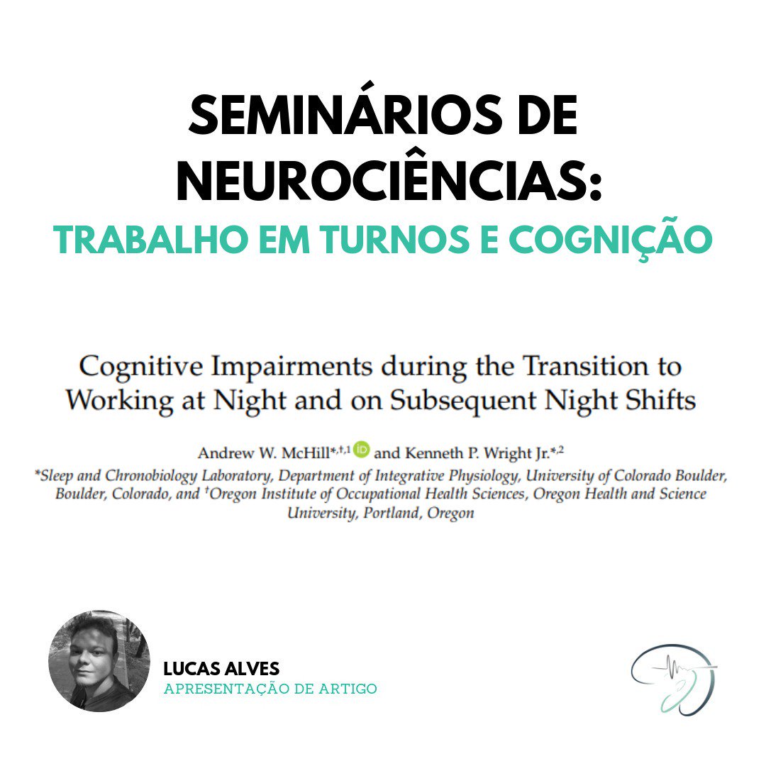 Na reunião de laboratório desta semana,  tivemos a apresentação do artigo científico sobre os prejuízos cognitivos que podem ocorrer em trabalhadores por turno noturno, pelo mestrando Lucas Alves. 
#CiênciaUFRN #Cronobiology
