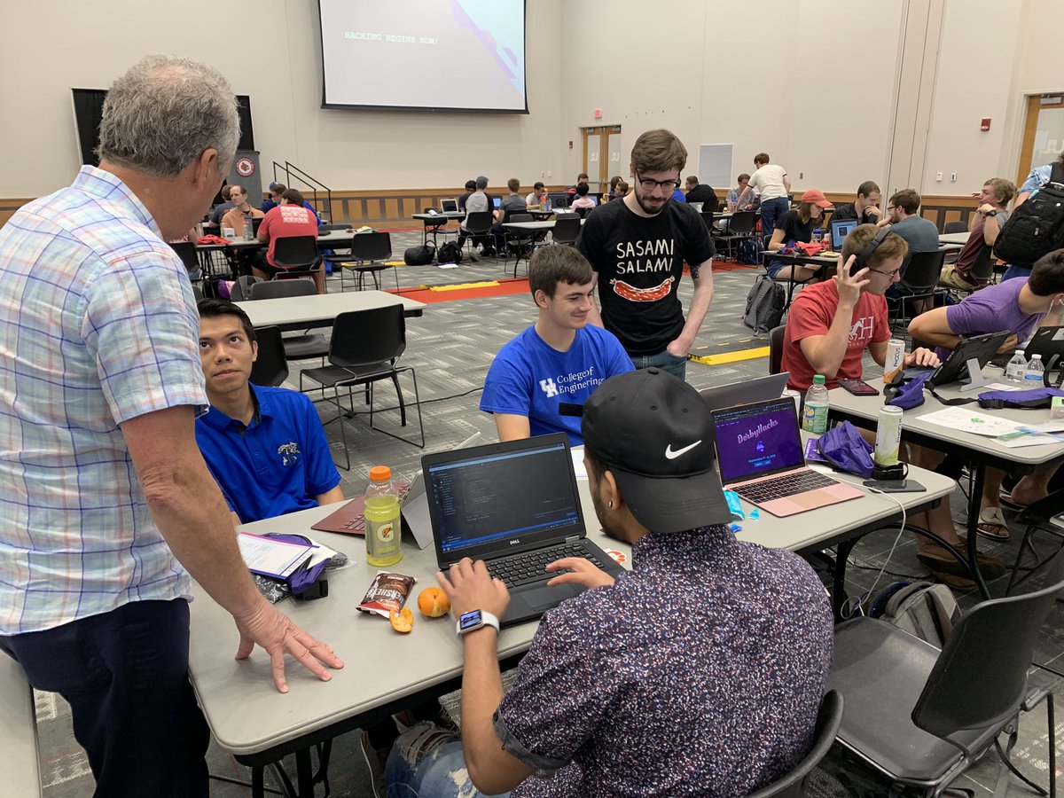 MichaelMobility's tweet photo. Great annual @derbyhacks4 event going on now at @uofl! Looks like some teams will use our city’s open data in their projects after our open data workshop. https://t.co/VMa1SgOxoM https://t.co/PM6NVsetXl