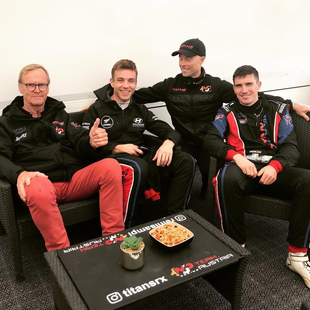 Hayden Paddon (@haydenpaddon) on Twitter photo Enjoyable day today and first <a href="/TitansRX/">TitansRX</a> podium with P3! Tricky conditions in the finals but just tried to stay out of trouble and enjoy it. Congrats to Toopi and Kevin for 1st/2nd. Learning all the time and trying to get used to contact with other cars 😂 <a href="/HyundaiNZ/">Hyundai New Zealand</a> #paddonspack Enjoyable day today and first <a href="/TitansRX/">TitansRX</a> podium with P3! Tricky conditions in the finals but just tried to stay out of trouble and enjoy it. Congrats to Toopi and Kevin for 1st/2nd. Learning all the time and trying to get used to contact with other cars 😂 <a href="/HyundaiNZ/">Hyundai New Zealand</a> #paddonspack