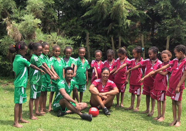 tangiblehopeorg's tweet photo. Tangible Hope Founder, Lily Yoseph, coach of the red squad, is back in Ethiopia for the summer to give these girls a lesson in teamwork and fun!! #empowergirls #girlssoccer #tangiblehope https://t.co/EPkGGricUf