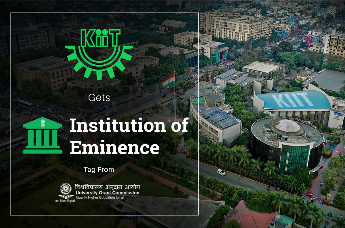 Proud to be part of @KIITUniversity

@ugc_india #InstitutionofEminence #KIIT 

Glad to share that @KIITUniversity Deemed to be University has received the Letter of Intent by the @HRDMinistry, Govt. of India for ‘Institution of Eminence’ (#IoE) tag