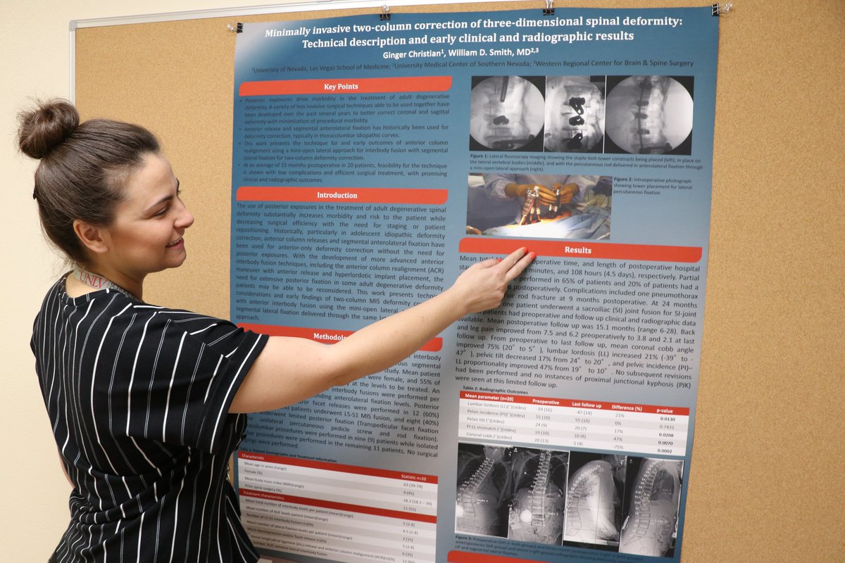 unlvmedicine's tweet image. 1st Annual Medical Research Forum 2019.
Second and third year medical students presented their research posters to school leadership and members of the medical community. Thanks to everyone who assisted with the projects!  #UNLV #futuredoctors