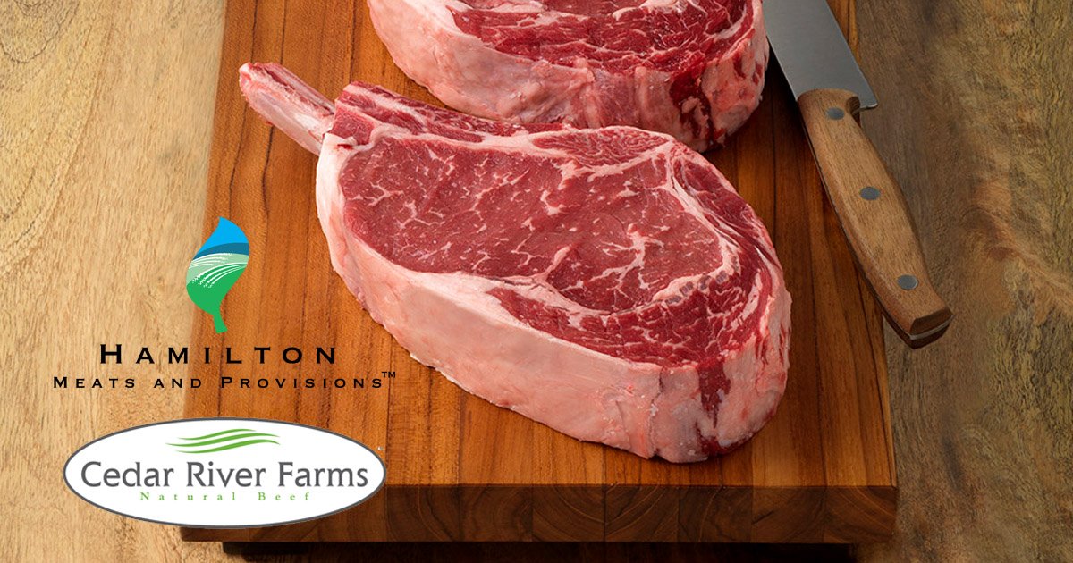 HamiltonMeats's tweet photo. Cedar River Farms cattle NEVER receive any form of growth promotants. Cedar River Farms Natural Beef is available from Hamilton Meats and Provisions. #Grilled #Meatlovers #Dryagedbeef #Steak #SteakDinner #Beef #Prime #NaturalBeef #Foodie #SanDiegoFood #Food #HamiltonMeat https://t.co/nR4GcNIaJr