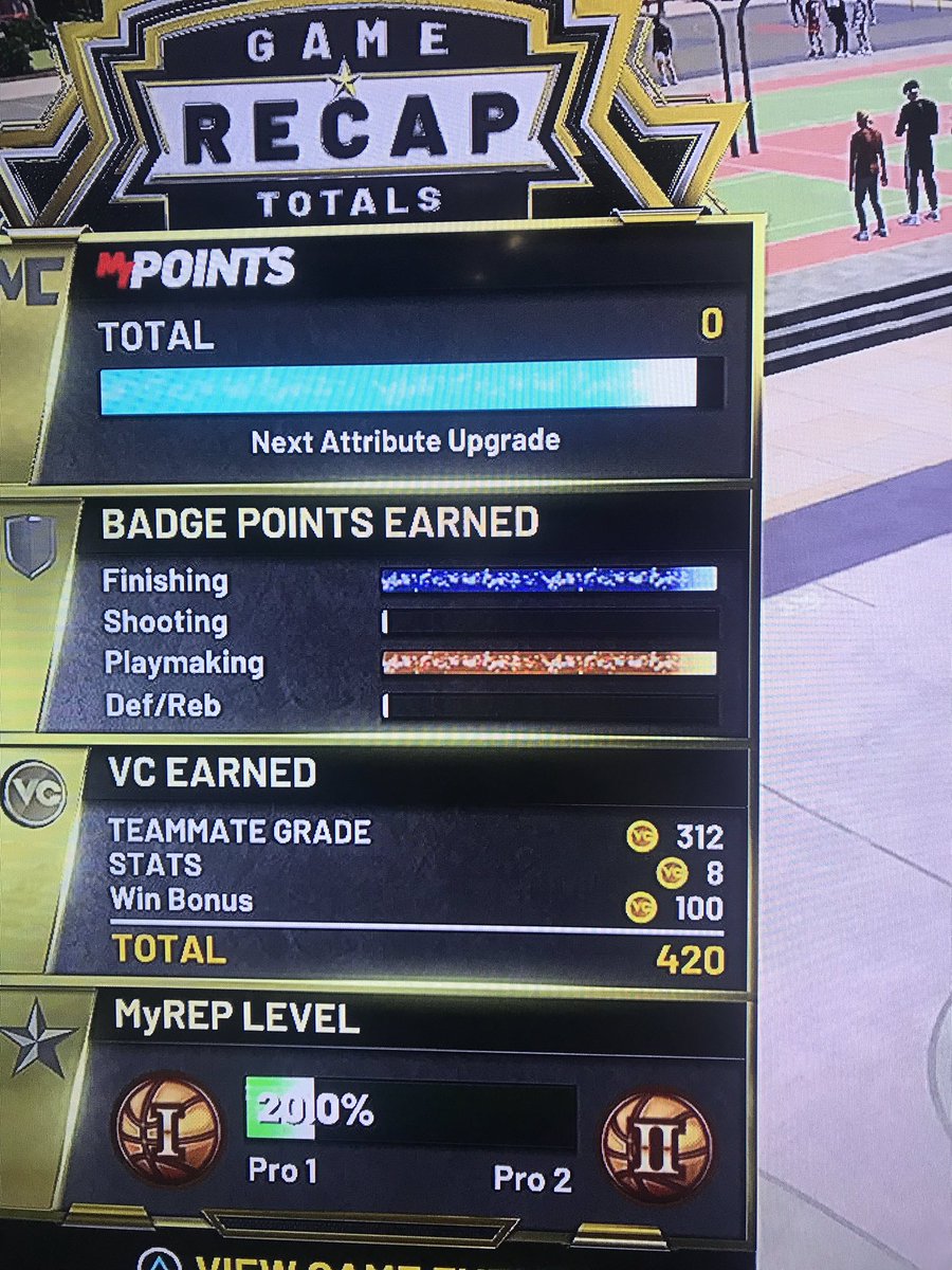 flyingpanda1236's tweet photo. This is stupid on a 7 game win streak and still can’t get any rep should be a pro 2 and I’m missing 200000 vc from my account can you fuse fix the servers @NBA2K @Beluba @2KSupport @Ronnie2K https://t.co/EorNE7O3vJ