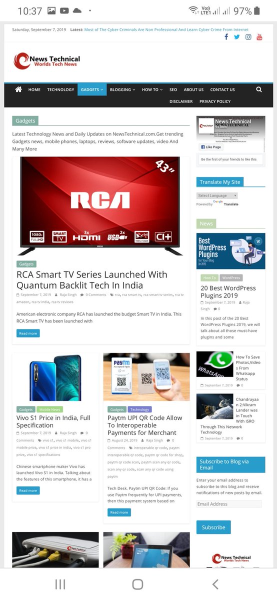 sraja3302's tweet photo. My All Dear Friends, I'm Happy to Inform you Our Website https://t.co/EbCXrqN148 is Live Now.Updates 24×7 Tech News https://t.co/Vwt8BRc7Bk
