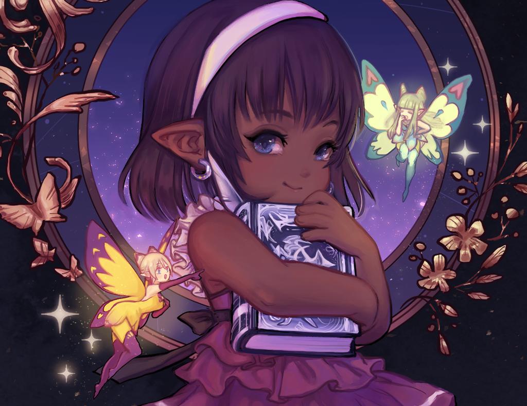 faith0m's tweet photo. Finished comm for a friend from #FFXIV of their lalafell scholar...! 
Fun details in the bg based on ast/whm because they played those when we first met. You metaslave...! JKJK <3

More process WIPs on Patreon (including incredibly noodly base sketch): https://t.co/DpplyBC9VZ https://t.co/gAs5m3h7gX