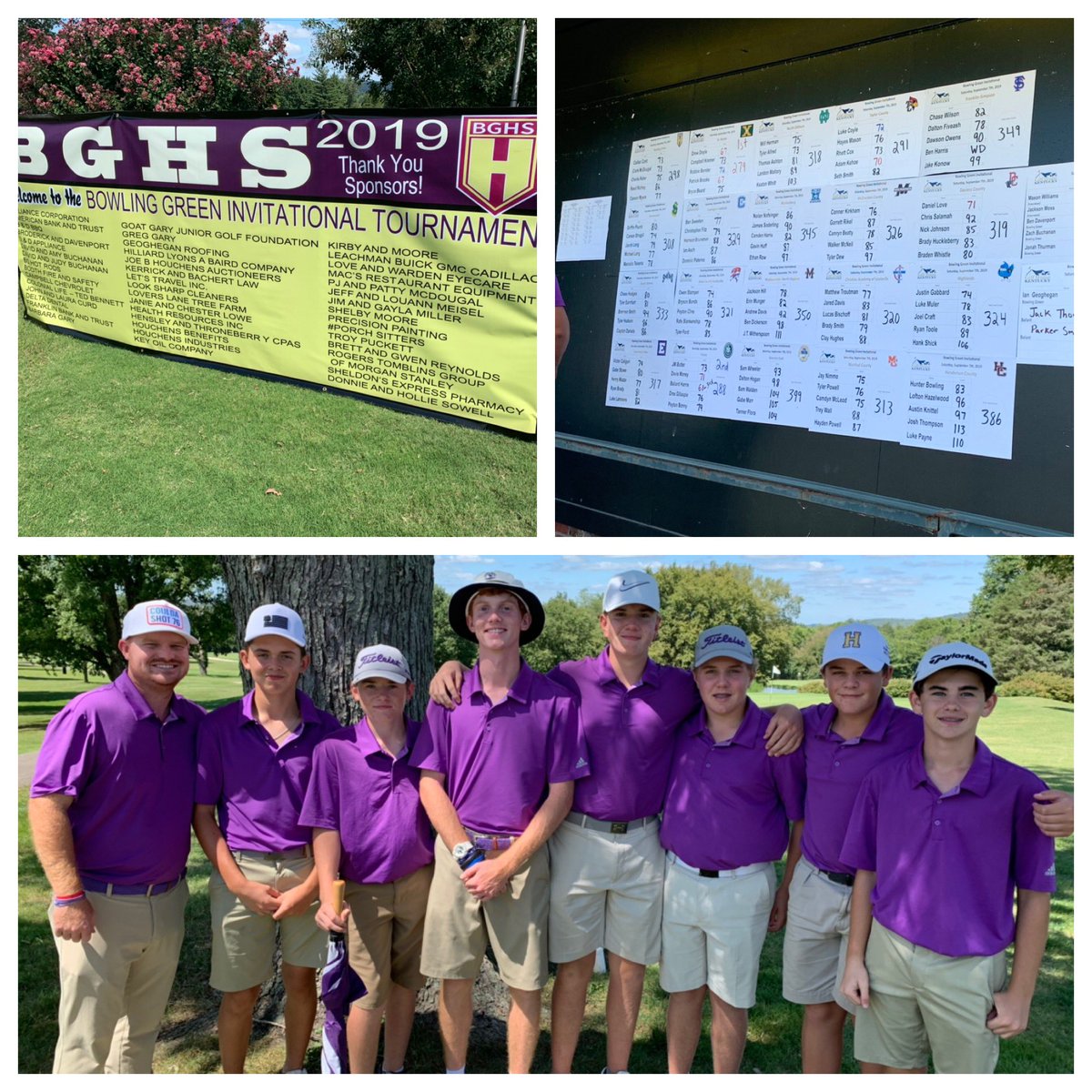 Congrats to <a href="/PurplesGolf/">BG Golf</a> on a strong showing at the Bowling Green Invitational, fourth place out of a 20-team field behind St. X, Trinity, and defending state champion Taylor County.